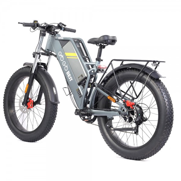 GOGOBEST GF650 Electric Mountain Bicycle 26*4.0 Inch Fat Tires 1000W Motor 45Km/h Top Speed 48V 20Ah Battery 90-100KM Max Range Dual Hydraulic Disc Brakes Shimano 7-Speed
