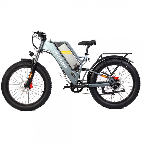 GOGOBEST GF650 Electric Mountain Bicycle 26*4.0 Inch Fat Tires 1000W Motor 45Km/h Top Speed 48V 20Ah Battery 90-100KM Max Range Dual Hydraulic Disc Brakes Shimano 7-Speed