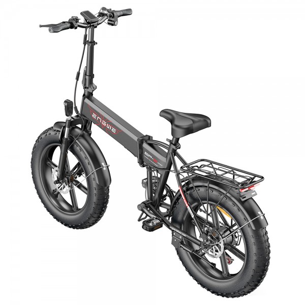 ENGWE EP-2 Pro 2022 Version Folding Electric Bike 20*4.0 Inch Fat Tire 750W Motor 26MPH Max Speed 48V 13Ah Battery 150KG Max Load SHIMANO 7-Gang Schaltung Dual Disc Brake 75Miles Range Mountain Beach Snow Folding Bicycle