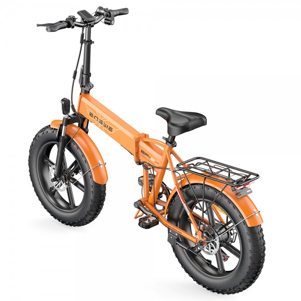 ENGWE EP-2 Pro 2022 Version Folding Electric Bike 20*4.0 Inch Fat Tire 750W Motor 26MPH Max Speed 48V 13Ah Battery 150KG Max Load SHIMANO 7-Gang Schaltung Dual Disc Brake 75Miles Range Mountain Beach Snow Folding Bicycle