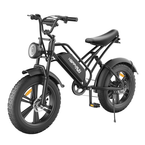 HAPPYRUN HR-G50 Bicicleta Eléctrica 20*4.0 Pulgadas Neumáticos Gordos 48V 18Ah Batería 750W Motor 45Km/h Velocidad Maxima Retro Ebike Carga Maxima 150kg Shimano 7-Velocidades Gear