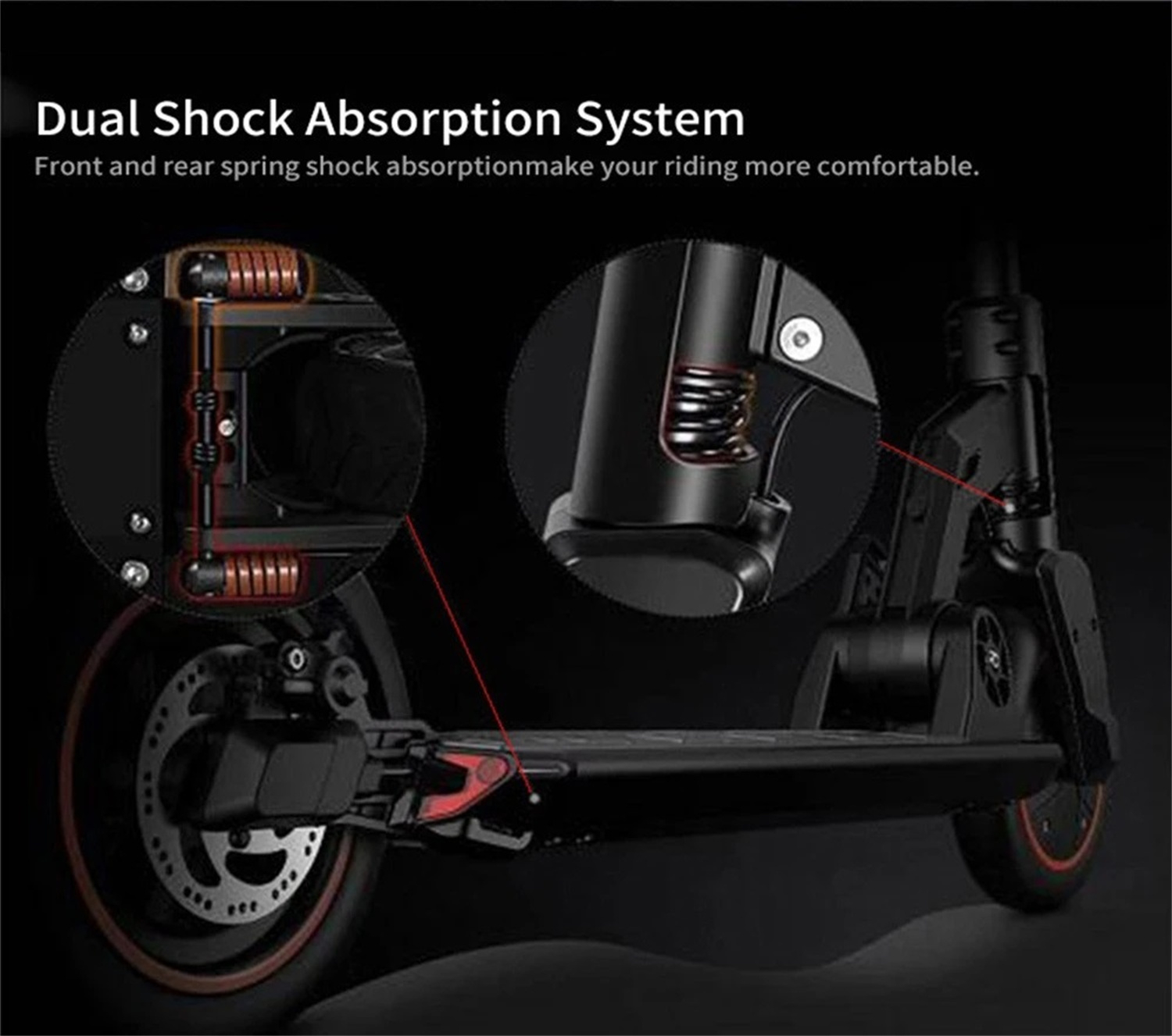 KUGOO G5 Folding Electric Scooter 10 inch Tire 500W Motor 22 MPH Max Speed 48V 16Ah Battery 50 Mile Max Range