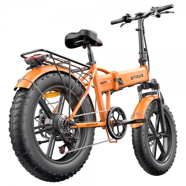 ENGWE EP-2 Pro 2022 Version Folding Electric Bike 20*4.0 Inch Fat Tire 750W Motor 26MPH Max Speed 48V 13Ah Battery 150KG Max Load SHIMANO 7-Gang Schaltung Dual Disc Brake 75Miles Range Mountain Beach Snow Folding Bicycle