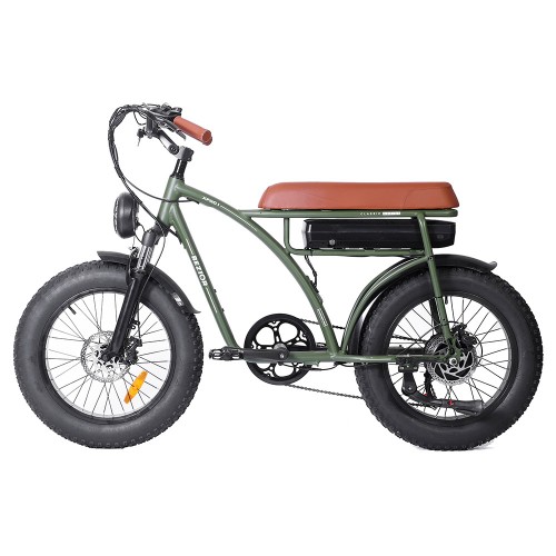 BEZIOR XF001 Retro Elektrische Fiets 20*4.0 Inch Vette Banden 1000W Motor 12.5Ah 48V Batterij 28MPH Max Snelheid 265lbs Max Lading Shimano 7-Speed Dual Mechanische Schijf LCD Display