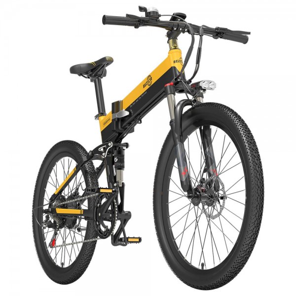 BEZIOR X500 Pro Electric City Bike For Adult 26 Inch Tire 500W Motor Max Speed 30Km/h 48V 10.4Ah Battery Aluminum Alloy Frame Shimano 7-Speed Shift 100KM Power-Assisted Range LCD Display IP54 Waterproof