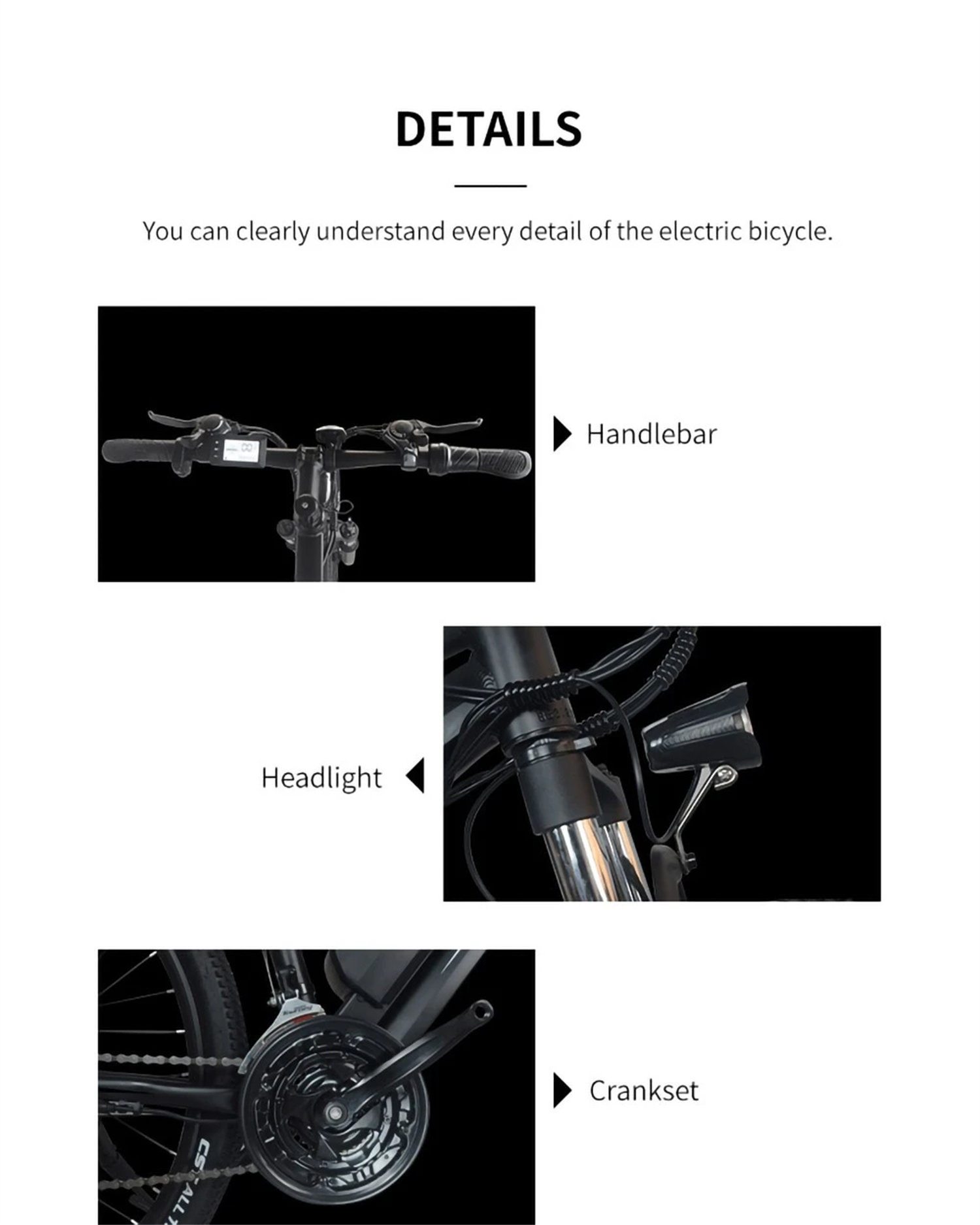 K3 Electric Bike 26*1.95 Inch Tire, 350W Motor 20MPH Max Speed, Dual 36V 10.4Ah Battery, 120kg Load