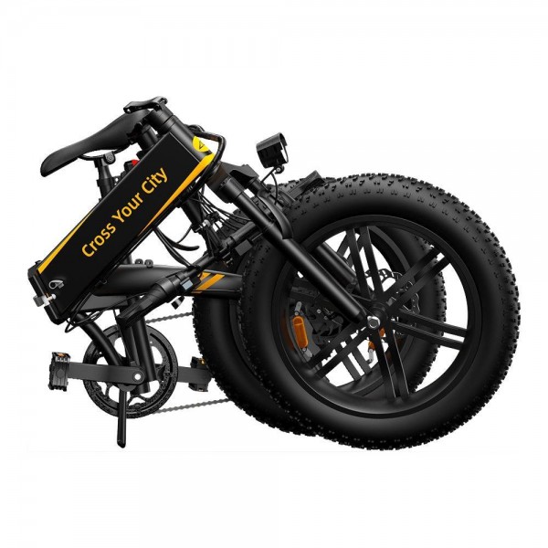 ADO A20F+ Electric Folding Bike 20*4.0 Inch 250W Brushless DC Motor SHIMANO 7-Speed Rear Derailleur 36V 10.4Ah Removable Battery 25km/h Max Speed Pure Power Up To 50km Range Aluminum Alloy Frame