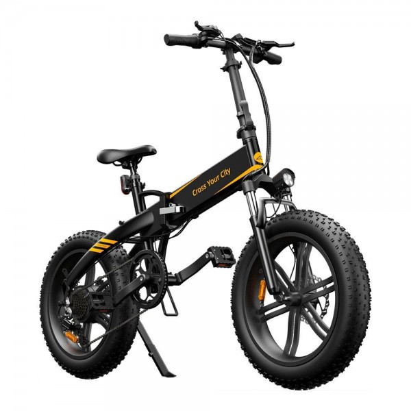 ADO A20F+ Electric Folding Bike 20*4.0 Inch 250W Brushless DC Motor SHIMANO 7-Speed Rear Derailleur 36V 10.4Ah Removable Battery 25km/h Max Speed Pure Power Up To 50km Range Aluminum Alloy Frame