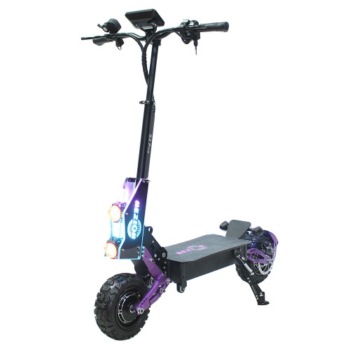 BEZIOR S2 PRO Electric Off-Road Scooter 11 Inch Wheel 1200W * 2 Motor dublu 48V 23Ah Baterie 40mph Max Speed 265lbs Load Double Large Screen Dual Oil Brake Frână dublă de ulei Înălțime reglabilă Porturi de încărcare dublă