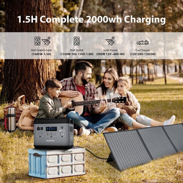 OUKITEL P2001 2000Wh 625000mAh Portable Power Station With 2000W AC Output