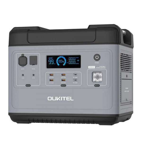 OUKITEL P2001 2000Wh 625000mAh Portable Power Station With 2000W AC Output