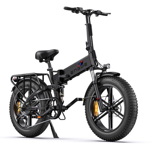 ENGWE ENGINE Pro Bicicleta Eléctrica Plegable 20*4' Fat Tire 750W Motor sin escobillas 48V 16Ah Batería 45km/h Velocidad Máxima