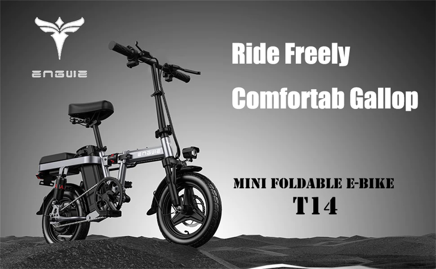 Engwe T14 350W 14 Inch Folding Electric Bicycle 48V 10Ah 50 Miles 15.5 Mph