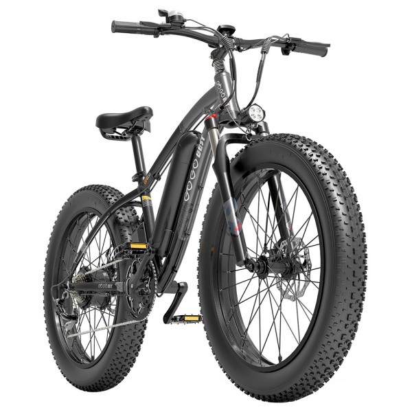 GOGOBEST GF600 Electric Bike 48V 13Ah Battery 1000W Motor 26x4.0 Inch Fat Tire Max Speed 40Km/h 110KM Power-assisted Mileage Range LCD Display IP54 Waterproof Aluminum Alloy Frame Shimano 7-speed Shift