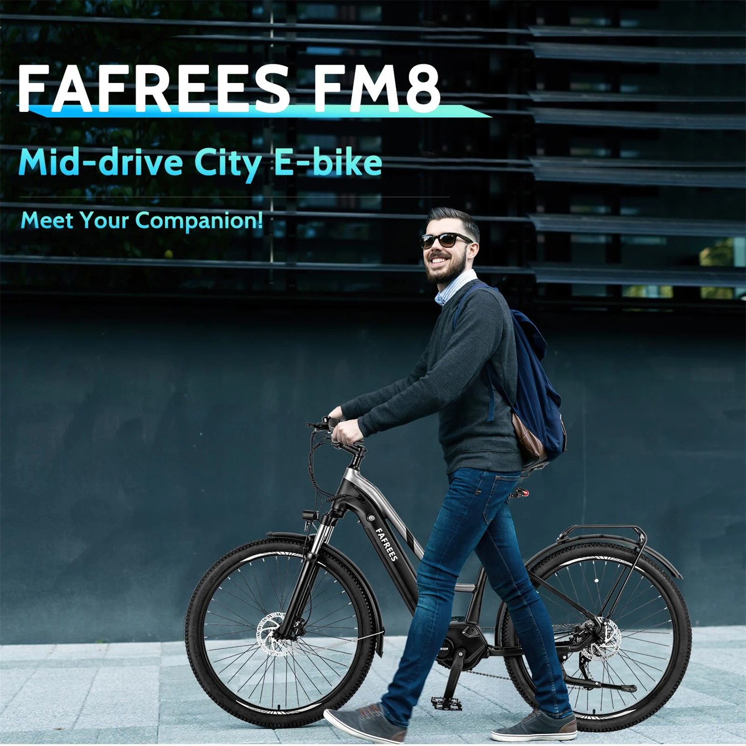 FAFREES FM8 Pro Electric Bike 27.5 inch Air Tires 36V 250W Mid-drive 25km/h Max Speed 14.5Ah Battery 100-120km Range