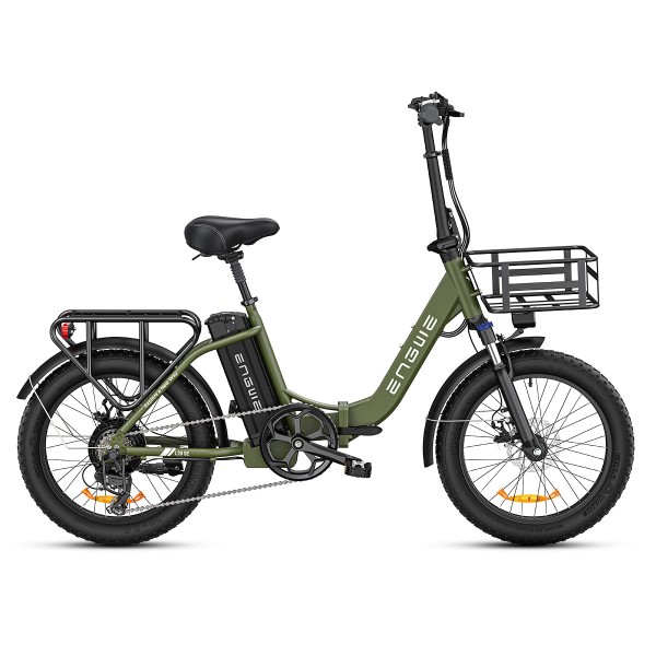ENGWE L20 Electric Bike 20*4.0 Inch Fat Tire 750W Motor 25MPH Max Speed 48V 13Ah Battery 90Miles Range Max Load 120kg Shimano 7-Speed Transmission