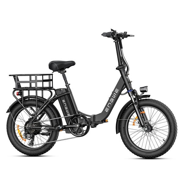 ENGWE L20 Electric Bike 20*4.0 Inch Fat Tire 750W Motor 25MPH Max Speed 48V 13Ah Battery 90Miles Range Max Load 120kg Shimano 7-Speed Transmission