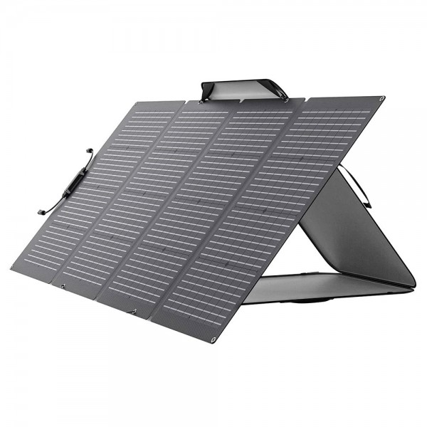 EcoFlow 220W Bifacial Portable Solar Panel High Conversion Efficiency 155W Rear Panel IP68 Waterproof