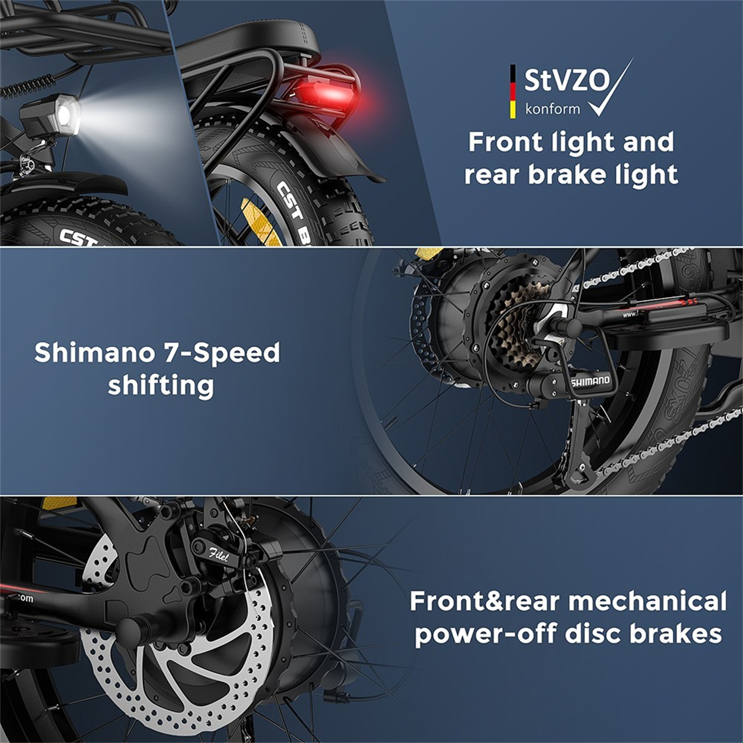 Dual Disc Brakes & Shimano Shifter