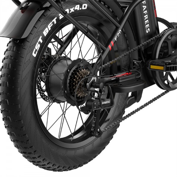 FAFREES F20 Max City E-Bike 20 * 4.0 Pulzier Tajer Xaħam 500W Mutur 25Km/h Veloċità Rimovibbli 48V 22.5Ah Batterija Tal-litju Shimano Gear 7-Veloċità 150KG Tagħbija Max