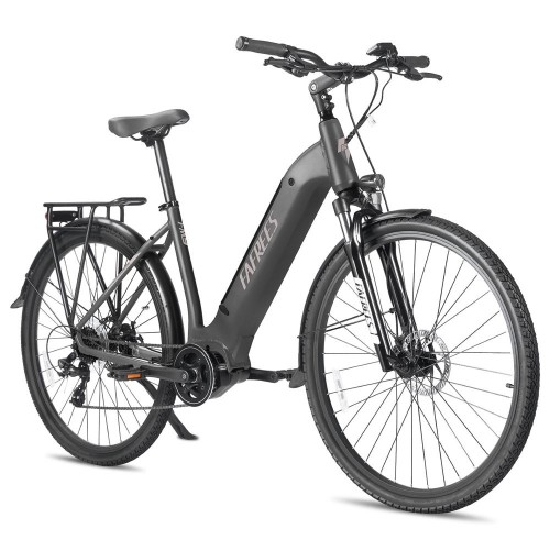 FAFREES FM9 elektrische stadsfiets KENDA 700C*45C band 250W Bafang Mid-Drive motor 25Km/h max snelheid 36V 15Ah batterij 100KM bereik SHIMANO 7 versnellingen