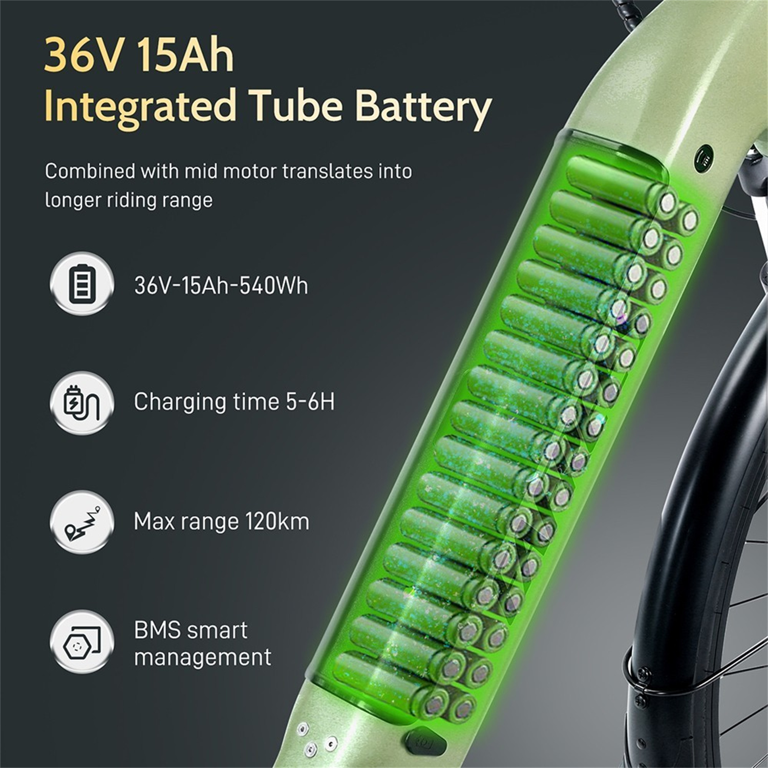 15ah Integrated Tube Battery