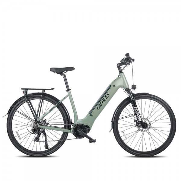 FAFREES FM9 City Electric Bike KENDA 700C*45C Tire 250W Bafang Mid-Drive Motor 25Km/h Max Speed 36V 15Ah Battery 100KM Range SHIMANO 7-Speed