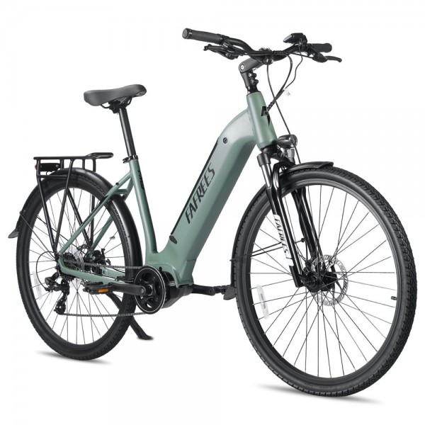 FAFREES FM9 City Electric Bike KENDA 700C*45C Tire 250W Bafang Mid-Drive Motor 25Km/h Max Speed 36V 15Ah Battery 100KM Range SHIMANO 7-Speed