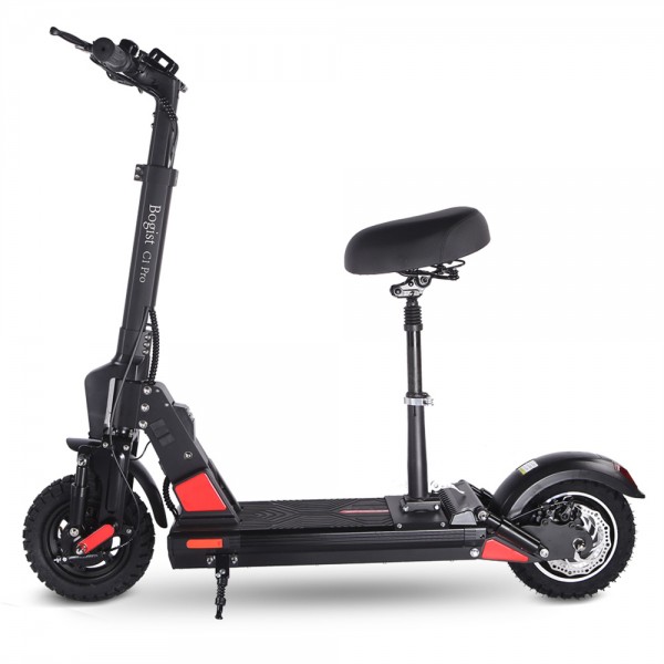 BOGIST C1 PRO E-Scooter Pliable 10-inch Tire 500W Motor 48V 13Ah Battery Smart BMS Disc Brake 45KM/h Max Sped 40-45KM Distance With Seat