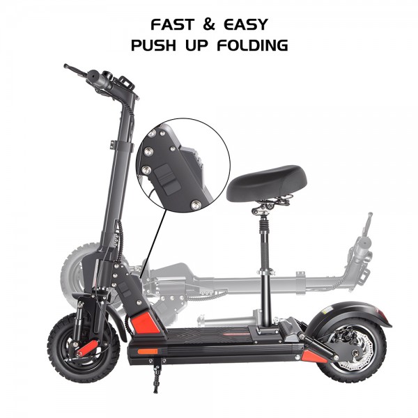BOGIST C1 PRO E-Scooter Pliable 10-inch Tire 500W Motor 48V 13Ah Battery Smart BMS Disc Brake 45KM/h Max Sped 40-45KM Distance With Seat