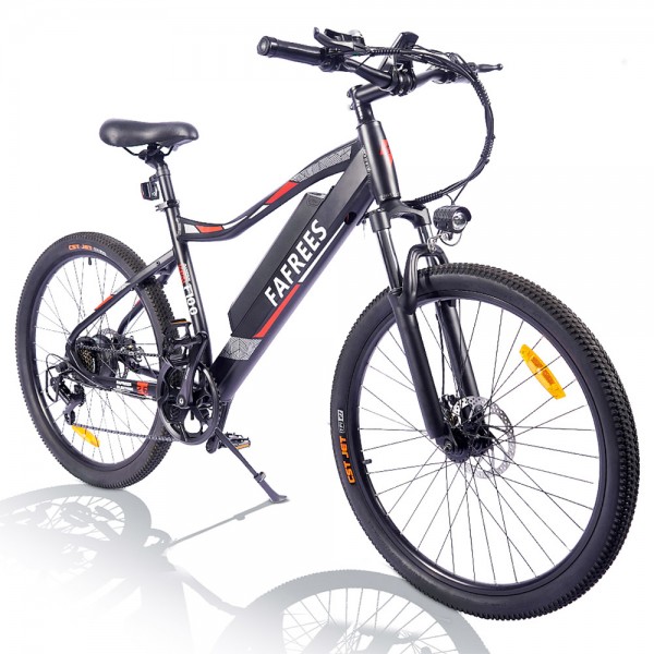 FAFREES F100 26 Inch Electric City Bike 48V 11.6Ah Removable Battery Shimano 7 Speed Gears LED Display Aluminum Alloy Frame