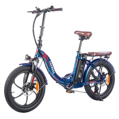 FAFREES F20 Pro faltbares elektrisches Stadtfahrrad, 20 x 3,0 Zoll, fetter Reifen, bürstenloser 250-W-Motor, 7-Gang-Getriebe, 36-V-18-Ah-Lithiumbatterie, 150 km maximale Reichweite, Doppelscheibenbremse