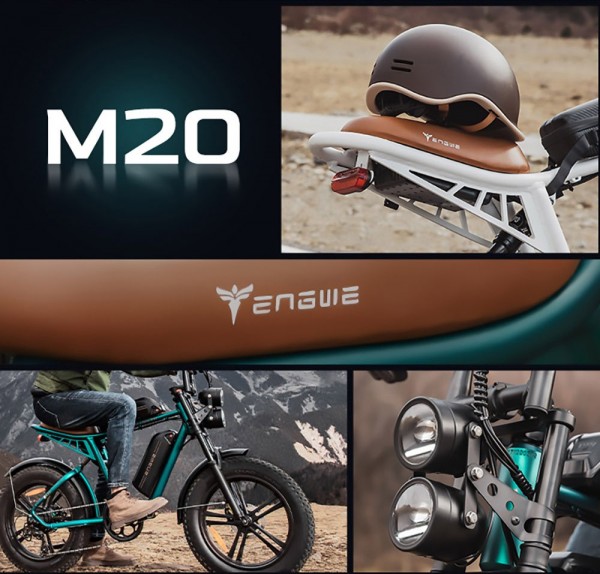 ENGWE M20 Plus Elektro-Mountainbike 750W Motor 2*13Ah Akkus 20*4.0 Zoll Fat Tires 45km/h Max Speed