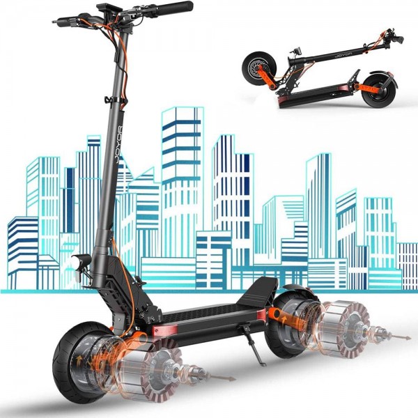 JOYOR S10-S Off Road Electric Scooter Dual 1000W Motor 60V 18Ah 10 Inch Soild Tire Dual Disk Brake System