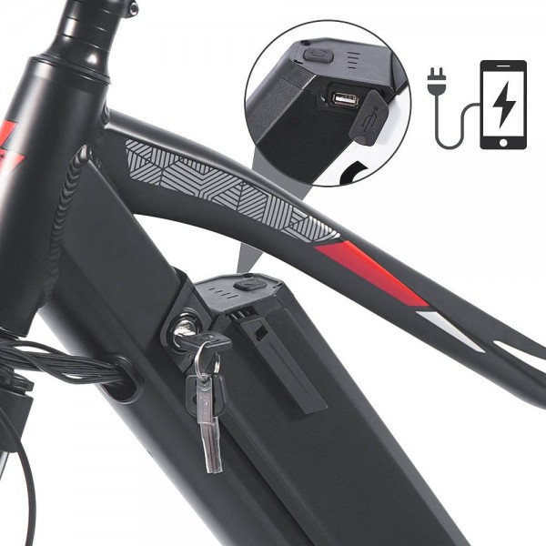 FAFREES F100 26 Zoll Elektro-City-Bike 48V 11.6Ah Abnehmbarer Akku Shimano 7-Gang-Schaltung LED-Anzeige Aluminium-Legierung Rahmen