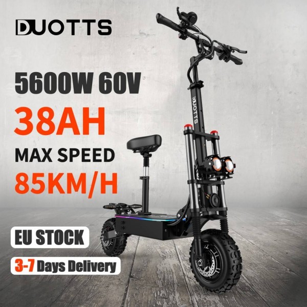 DUOTTS D88 11 Pulgadas Off-Road Scooter Eléctrico 2800W Doble Motor 60V 38Ah 100KM Autonomía Con Asiento