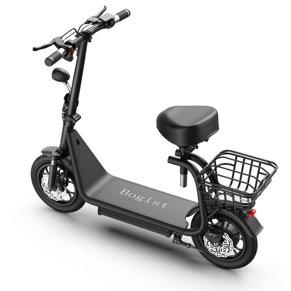BOGIST M5 Pro Folding Electric Scooter 12 Inch Pneumatic Tire 500W Motor Max Speed 40Km/h 48V 11Ah Battery Smart BMS Disc Brake 30-35KM Long Range With Seat