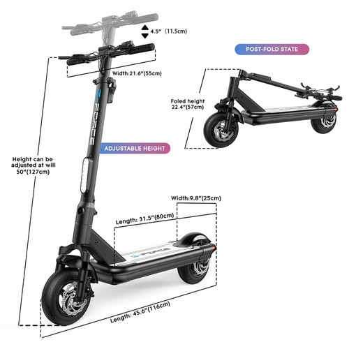 G-FORCE S10 10 Inches Electric Scooter 500W 48V 12Ah Dual Disc Brake