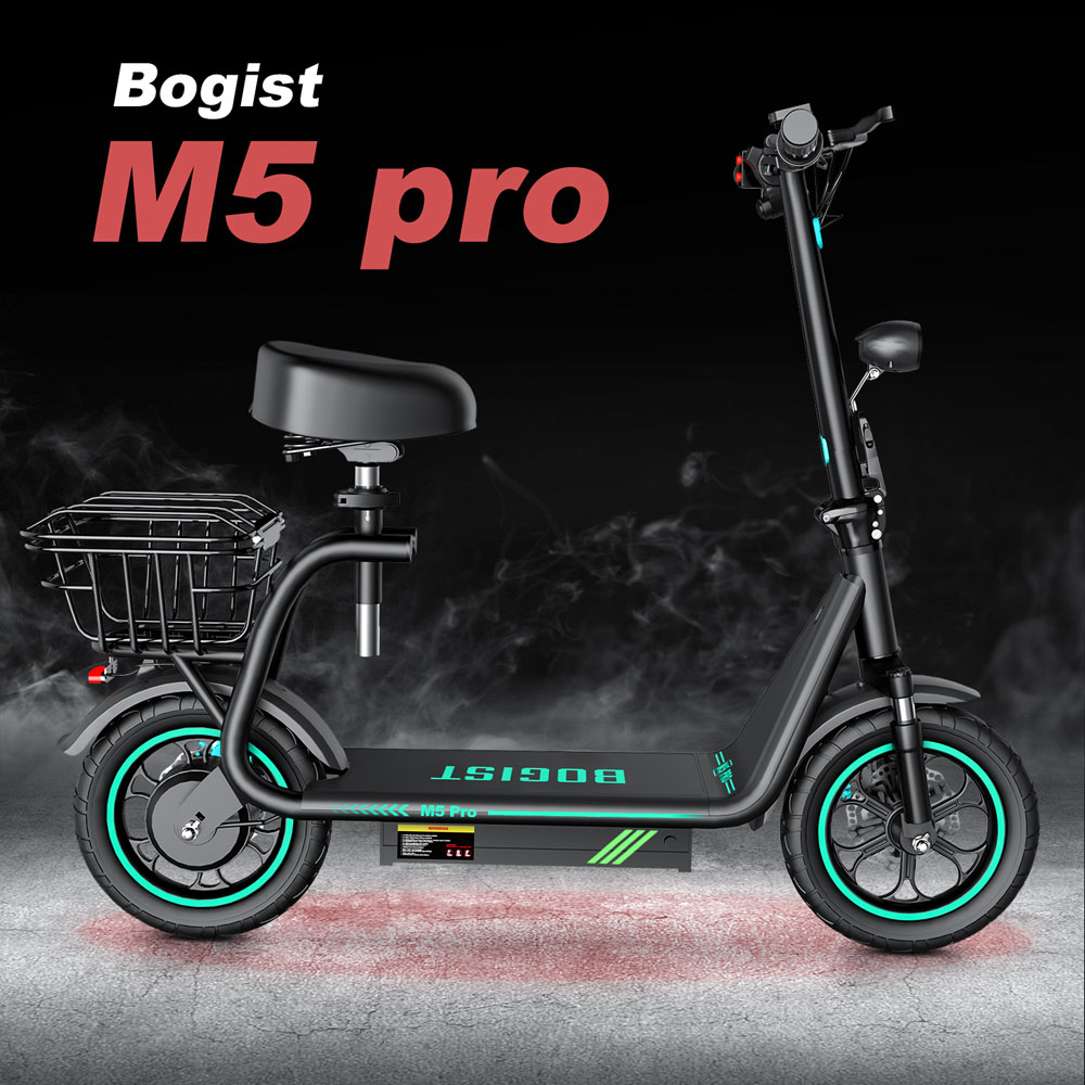 BOGIST M5 Pro+ Folding Electric Scooter With Seat and Basket