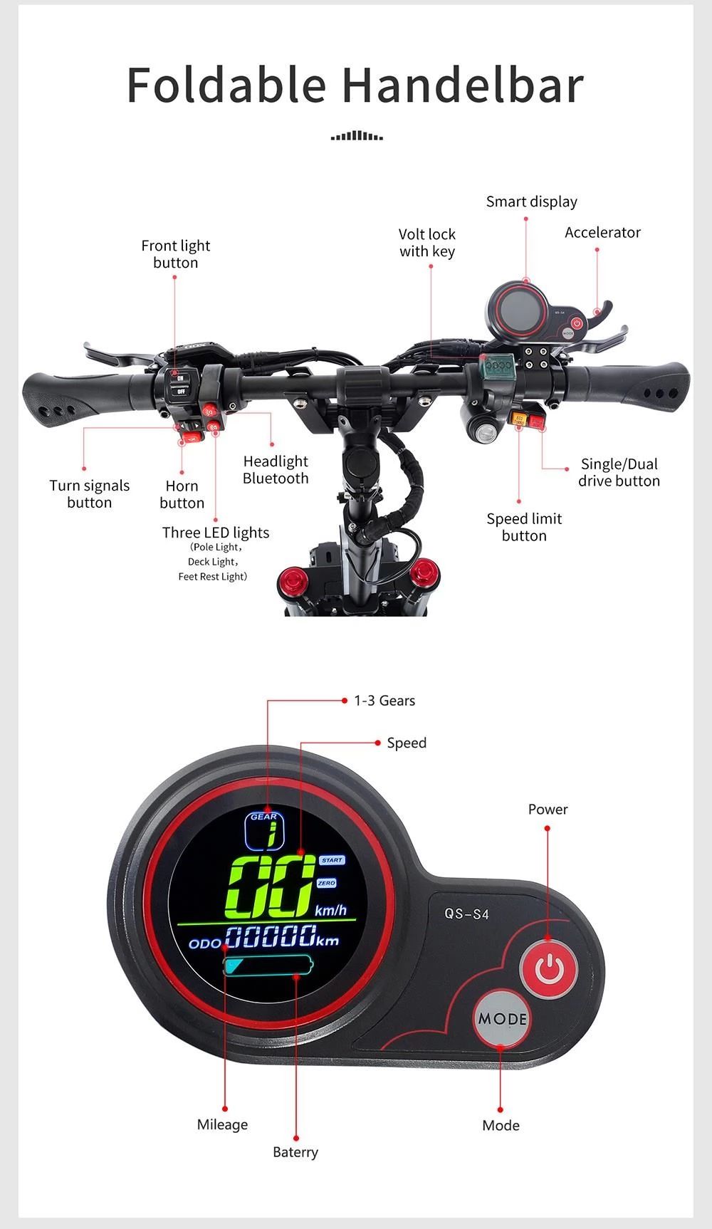Halo Knight T107 Pro 11 Inch Off-road Tire Electric Scooter