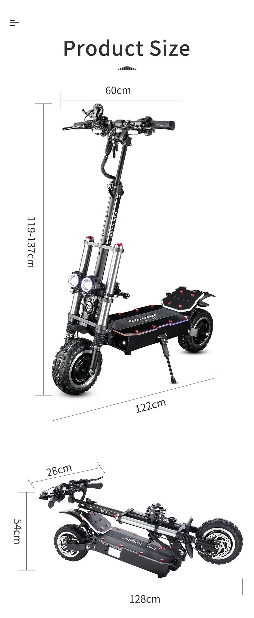 Halo Knight T107 Pro 11 Inch Off-road Tire Electric Scooter