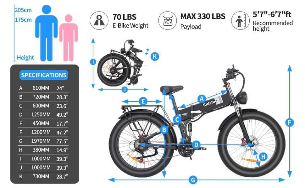 Ridstar H26 Pro All Terrain Off-Road elcykel