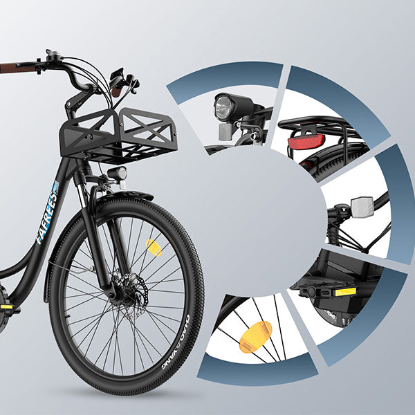 Enhanced Visibility With Front & Rear Lights