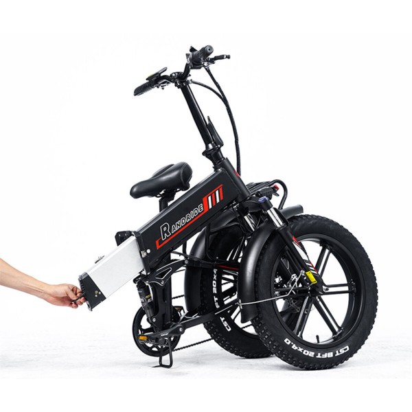 RANDRIDE YX20M Bicicletta Elettrica 20*4.0 Pollici Fat Tire 1000W 48V 17Ah