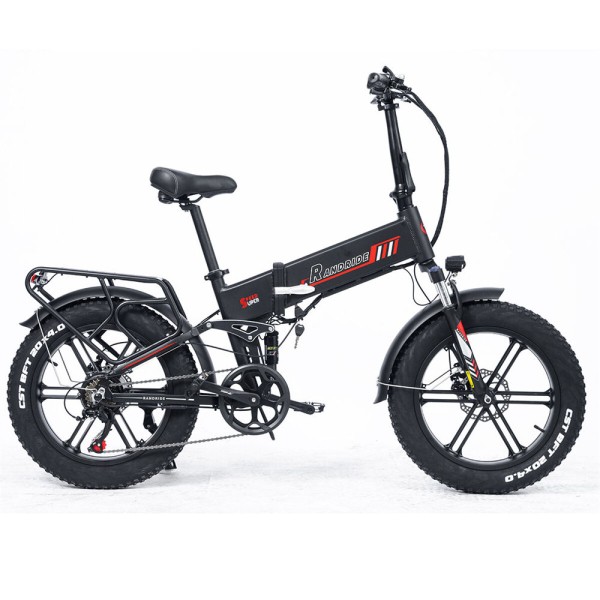 RANDRIDE YX20M Bicicletta Elettrica 20*4.0 Pollici Fat Tire 1000W 48V 17Ah