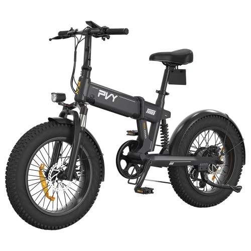 Bicicleta eléctrica PVY Turbo 20*4.0 polegadas Pneus gordos 250W 13Ah Alcance máximo de 100km