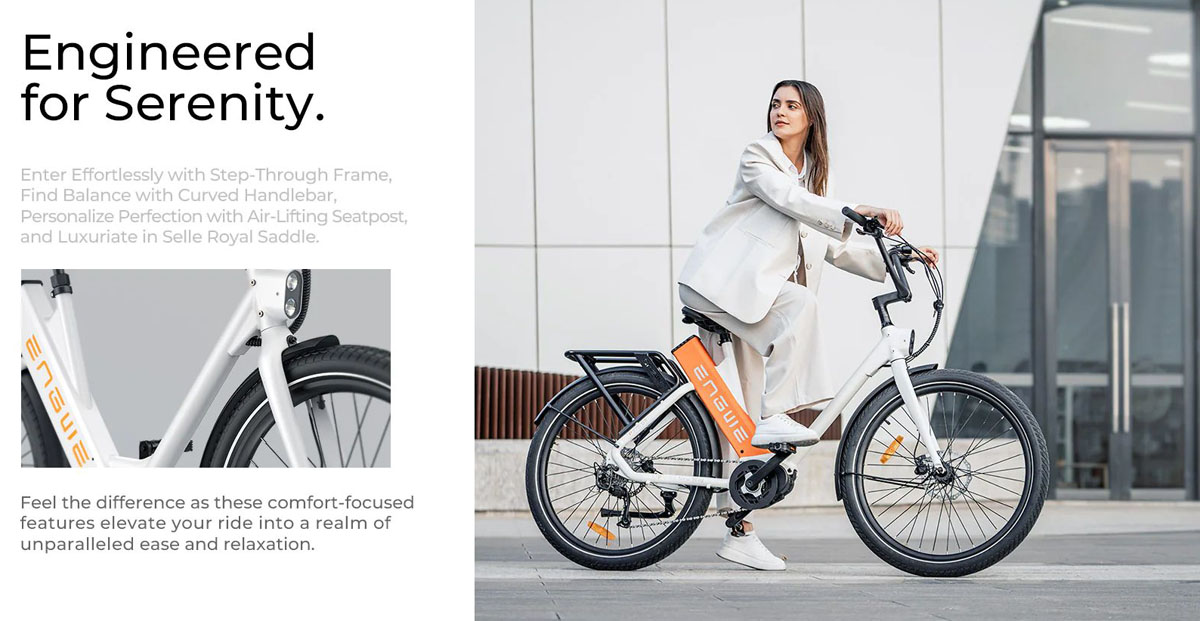 Bicicleta eléctrica urbana ENGWE P275 ST Pneu de 27,5 polegadas 250W 19,2Ah