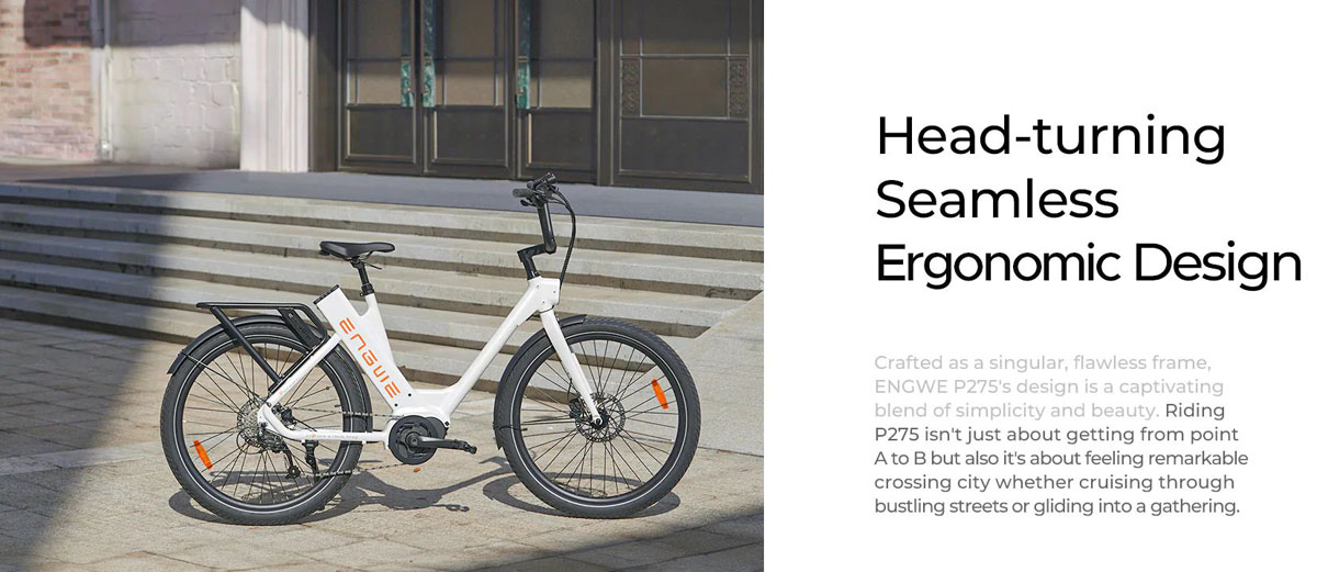 Bicicleta eléctrica urbana ENGWE P275 ST Pneu de 27,5 polegadas 250W 19,2Ah