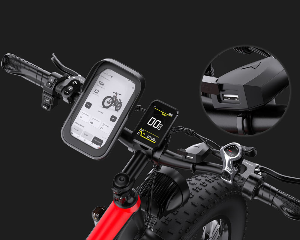 DUOTTS S26 Vélo électrique 26*4.0 pouces Fat Tire 750W*2 Moteurs 20Ah Batterie Smart App
