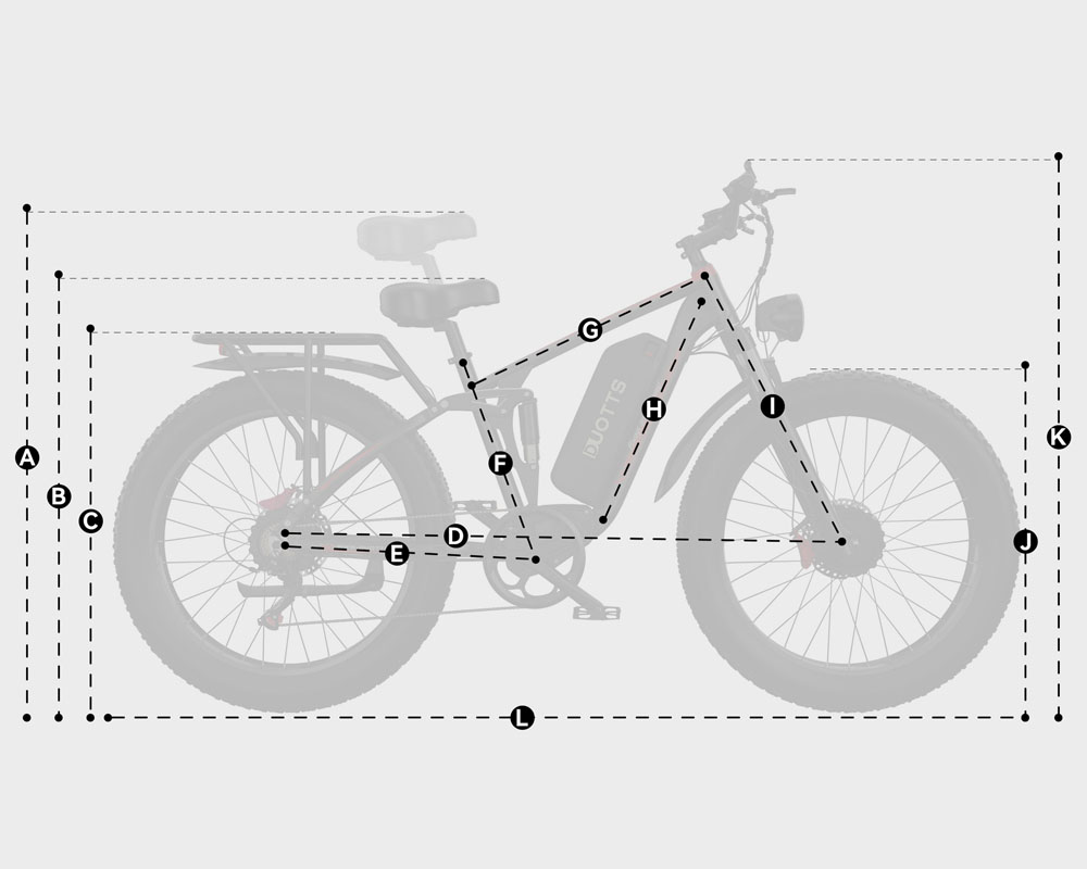 DUOTTS S26 Vélo électrique 26*4.0 pouces Fat Tire 750W*2 Moteurs 20Ah Batterie Smart App